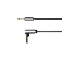 Кабель Kruger&Matz Basic Jack 3.5 mm кутовий - Jack 3.5 mm прямий спіральний (KM1242)
