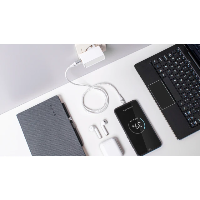 Кабель USB-microUSB Rebel 100cm White (RB-6000-100-W)