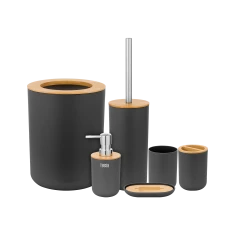 Набір аксесуарів для ванної кімнати Teesa 6 шт. Black (TSA0400-B)