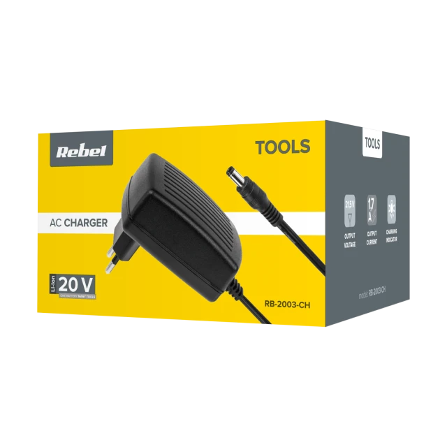 Зарядний пристрій Rebel Tools 20V 2A/4A (RB-2003-CH)