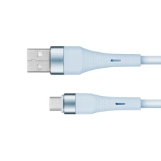 Кабель USB - microUSB Krüger&Matz Basic 1 м силиконовый Blue (KM1270-1BL)