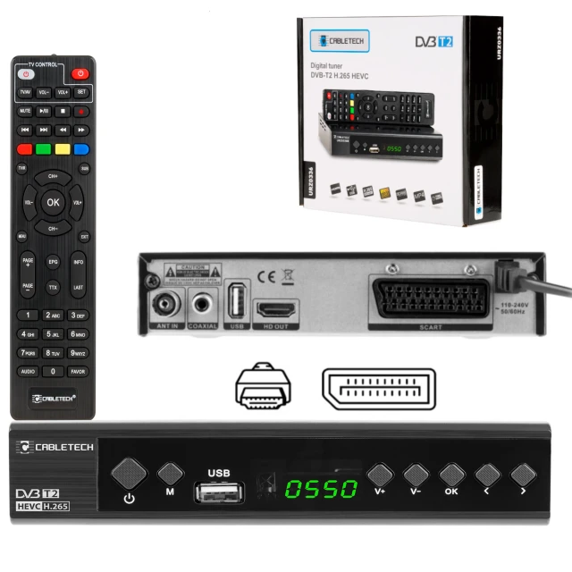 Тюнер Cabletech DVB-T/C HEVC H.265 10bit (URZ0336C)