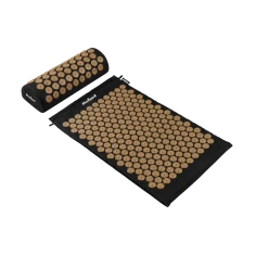 Мат акупунктурний Rebel Active 72x42см з подушкою золоті шипи (RBA-6002-GL)