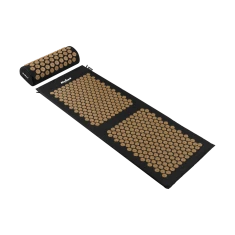 Мат акупунктурний Rebel Active XXL 130x50см з подушкою золоті шипи (RBA-6003-GL)