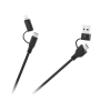 Кабель USB A/C - USB C/Lightning (2+2) 1m Cabletech (KPO3943)