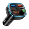 FM-трансмиттер Peiying с Bluetooth 2x USB + USB-C (5901890119177)