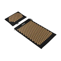 Килимок акупресурний ECO REBEL 72x42см з подушкою, золоті шипи (RBA-6011-GL)