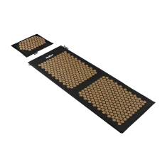 Килимок акупресурний ECO REBEL 130x50см XXL з подушкою, золоті шипи (RBA-6013-GL)