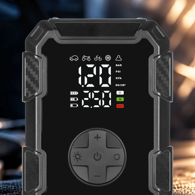 Пусковий пристрій з компресором REBEL 4x 2000 mAh (5901890139496)