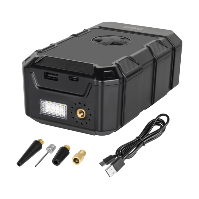 Пусковий пристрій з компресором REBEL 4x 2000 mAh (5901890139496)