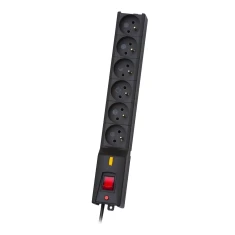 Подовжувач Lestar LX 610 G-A 6 розеток 10 А 1,5 м Black (5901966004673)