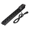 Подовжувач-мережевий фільтр Lestar LZRM 810 BW G-A 8 розеток 1,5 м Black (5901966004970)
