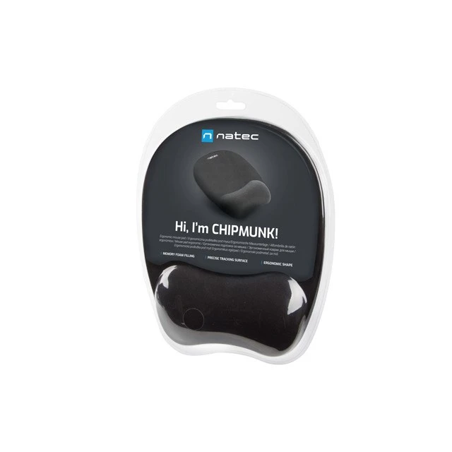 Килимок для миші Natec Chipmunk 200x230 мм Black (5901969402940)