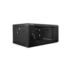 Шафа серверна Lanberg WF01-6404-10B 4U 280x600x450 мм настінна скляні дверцята 19