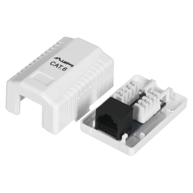 Розетка накладна Lanberg OU6-0001-W RJ-45 cat. 6 UTP White (5901969404234)