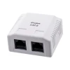 Розетка накладна Lanberg OU6-0002-W RJ-45 cat. 6 UTP подвійна White (5901969404258)