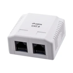 Розетка накладна Lanberg OU6-0002-W RJ-45 cat. 6 UTP подвійна White (5901969404258)