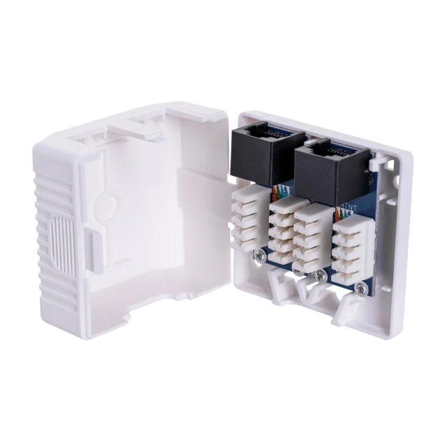 Розетка накладна Lanberg OU6-0002-W RJ-45 cat. 6 UTP подвійна White (5901969404258)