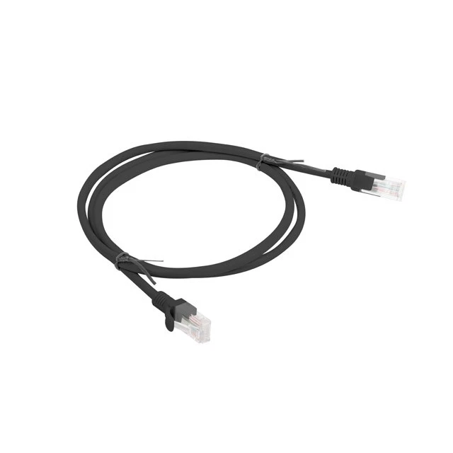 Патч-корд Lanberg PCU5-10CC-0100-BK UTP cat.5e RJ45 1 м Black (5901969406702)