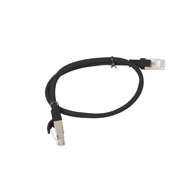 Патч-корд Lanberg PCU6-10CC-0050-BK UTP Cat.6 0,5 м Black (5901969406894)