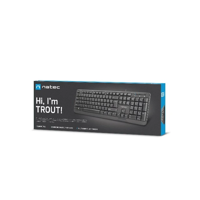 Клавіатура Natec Trout NKL-0967 USB US розкладка Black (5901969408027)