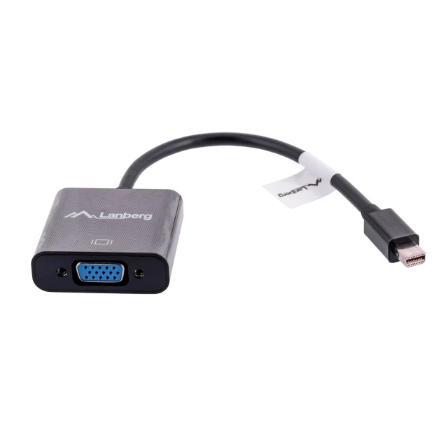 Відео-адаптер Lanberg Mini DisplayPort (M) на VGA (F) 0.2 м Black (5901969408690)