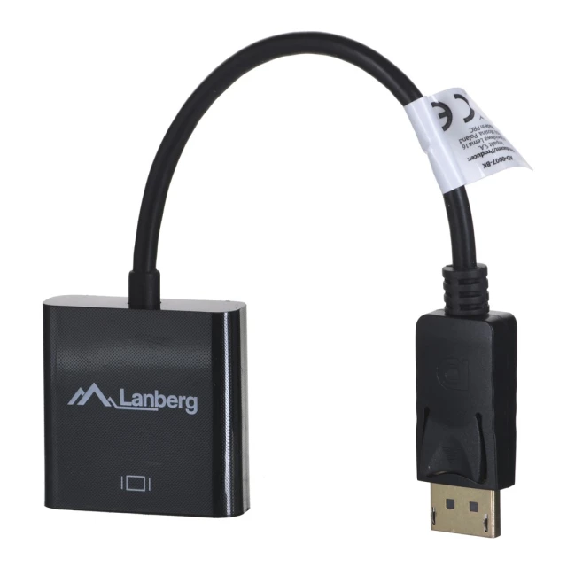 Відео-адаптер Lanberg DisplayPort (M) на DVI-D (F) 0.1 м Black (5901969408706)