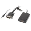 Перехідник Lanberg VGA + Mini Jack M - HDMI F 0,20 м Black (5901969411065)