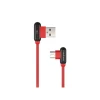 Кабель Natec Prati USB Type-C — USB Type-A кутовий 1 м Black/Red (5901969411669)