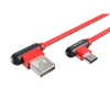 Кабель Natec Prati USB Type-C — USB Type-A кутовий 1 м Black/Red (5901969411669)