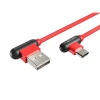 Кабель Natec Prati USB Type-C — USB Type-A кутовий 1 м Black/Red (5901969411669)