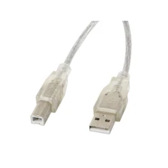 Кабель Lanberg USB 2.0 M - USB 2.0 M 1,8 м Transparent (5901969413557)