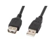 Кабель Lanberg USB 2.0 AM — USB 2.0 AF 1,8 м Black (5901969413748)