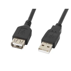 Кабель Lanberg USB 2.0 AM — USB 2.0 AF 0,7 м Black (5901969413779)