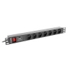 Блок розеток для серверних шаф Lanberg PDU-07E-0200-IEC-BK 7 гнізд 10 А 2 м Black (5901969414462)