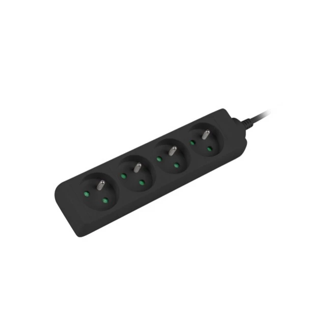 Подовжувач Lanberg 1,5 м 4 гнізда 230V PL Black (5901969414837)