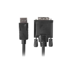 Кабель Lanberg DisplayPort — DVI-D 1,8 м Black (5901969416411)