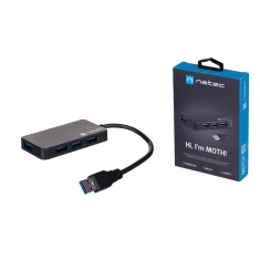 USB-хаб Natec Moth NHU-1342 4 порти USB 3.0 Black (5901969417173)