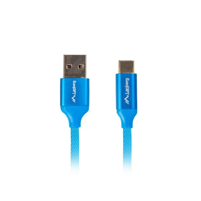 Кабель Lanberg Premium USB-A - USB-C 1,8 м Blue (5901969418200)