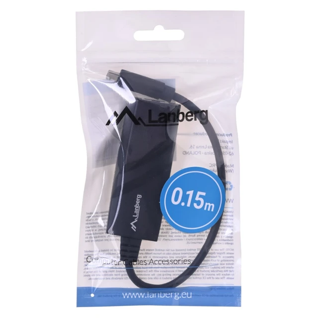 Сетевой адаптер Lanberg NC-1000-02 USB 3.1 Type-C 10/100/1000 Мбит/с (5901969418712)