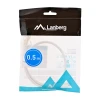 Патч-корд Lanberg PCU6-10CC-0050-W RJ45 UTP CAT.6 0,5 м White (5901969421231)