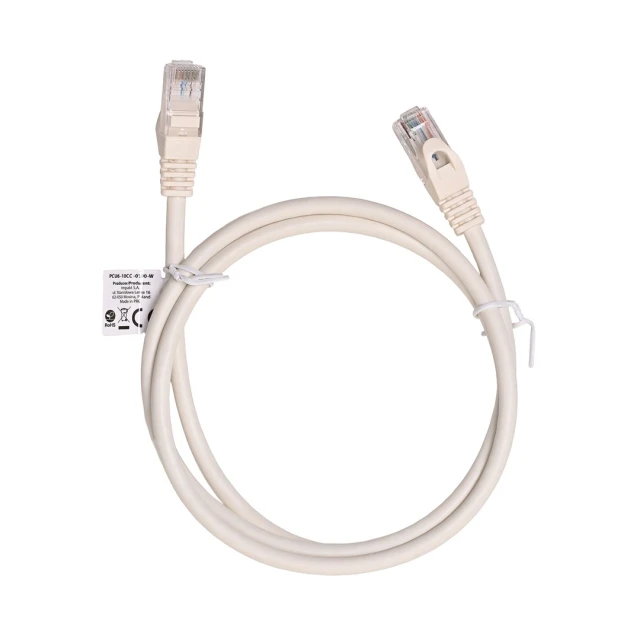 Патч-корд Lanberg PCU6-10CC-0100-W UTP cat.6 RJ45 1 м White (5901969421248)