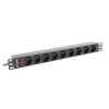 Блок розеток Lanberg RACK 7 розеток 16 A 3680 Вт 3 м Black (5901969421620)