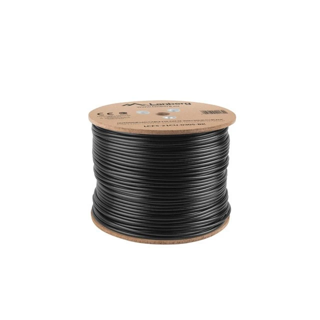 Мережевий кабель зовнішній Lanberg LCF5-21CU-0305-BK FTP cat.5e 305 м Black (5901969421842)