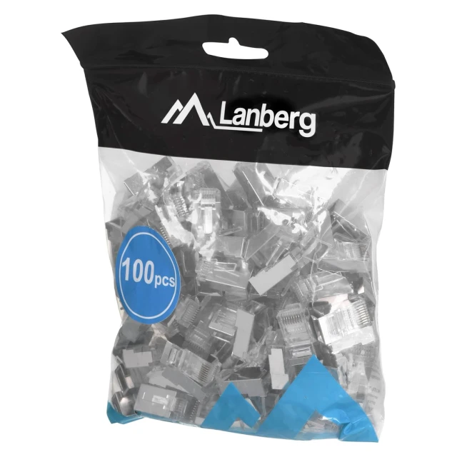 Коннектор Lanberg RJ45 проходной Cat.5E FTP 100 шт (5901969423976)