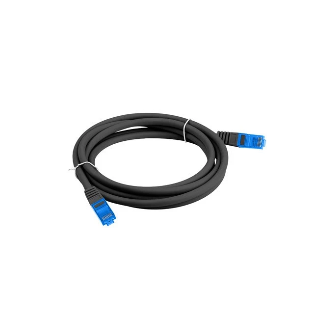 Патч-корд Lanberg Cat.6A S/FTP LSZH CCA 0.5 м Black (5901969424607)