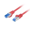 Патч-корд Lanberg Cat.6A S/FTP LSZH CCA 0.5 м Red (5901969424621)