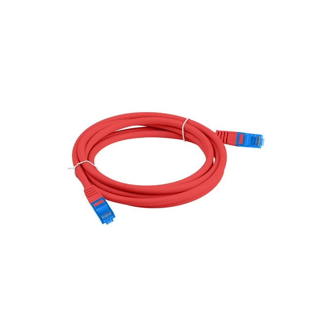 Патч-корд Lanberg Cat.6A S/FTP LSZH CCA 0.5 м Red (5901969424621)