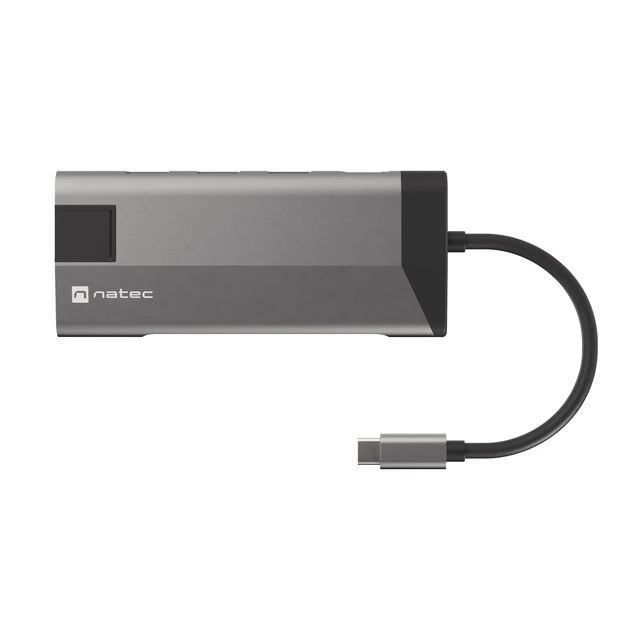 Мультипорт-адаптер Natec USB-C 0,15 м Grey (5901969426601)