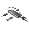 Мультипорт-адаптер Natec USB-C 0,15 м Grey (5901969426601)
